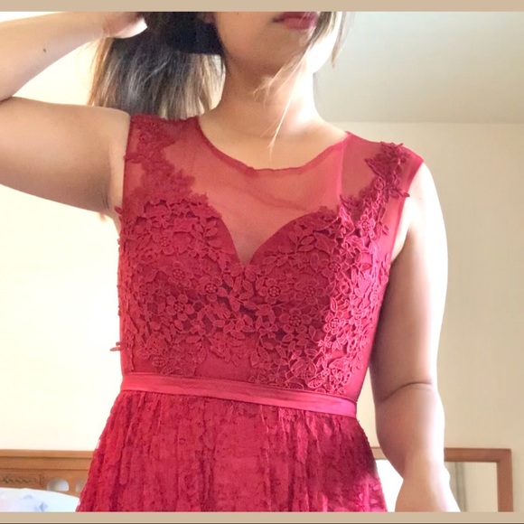 Burgundy Prom/bridesmaid maxi dress - Picture 5 of 6